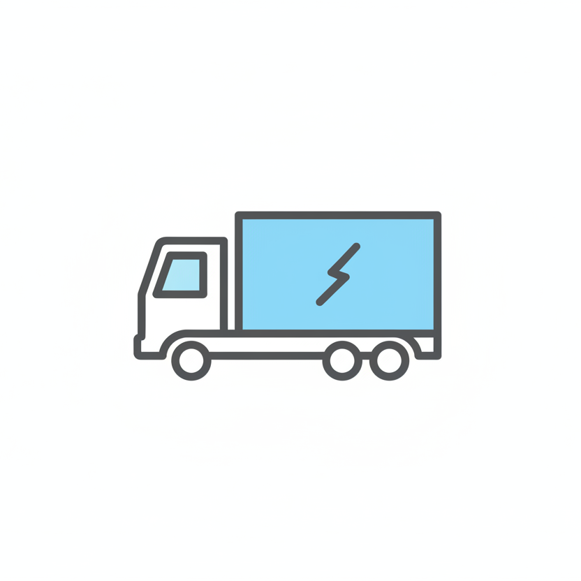 a truck icon with  a white clean backgroung